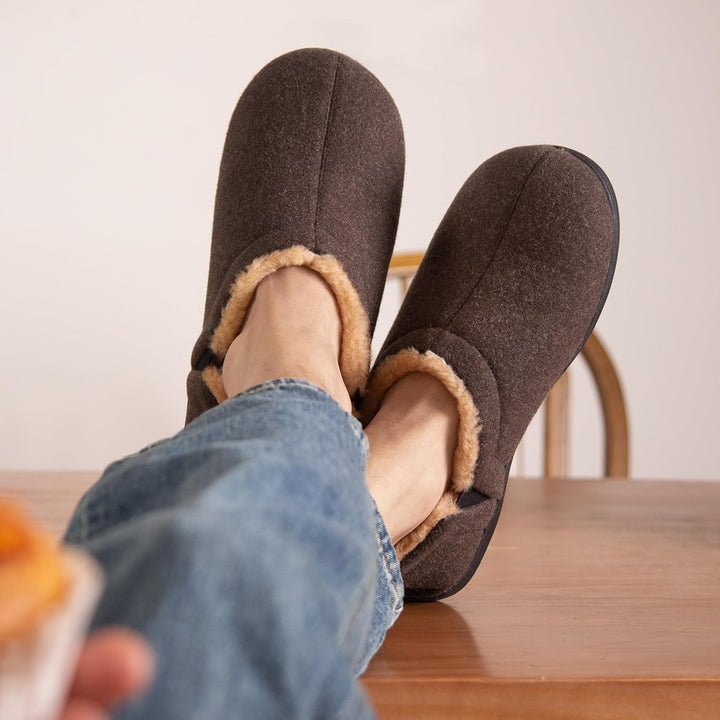 Heren winter pantoffels Noah met memory foam, heerlijk warm.