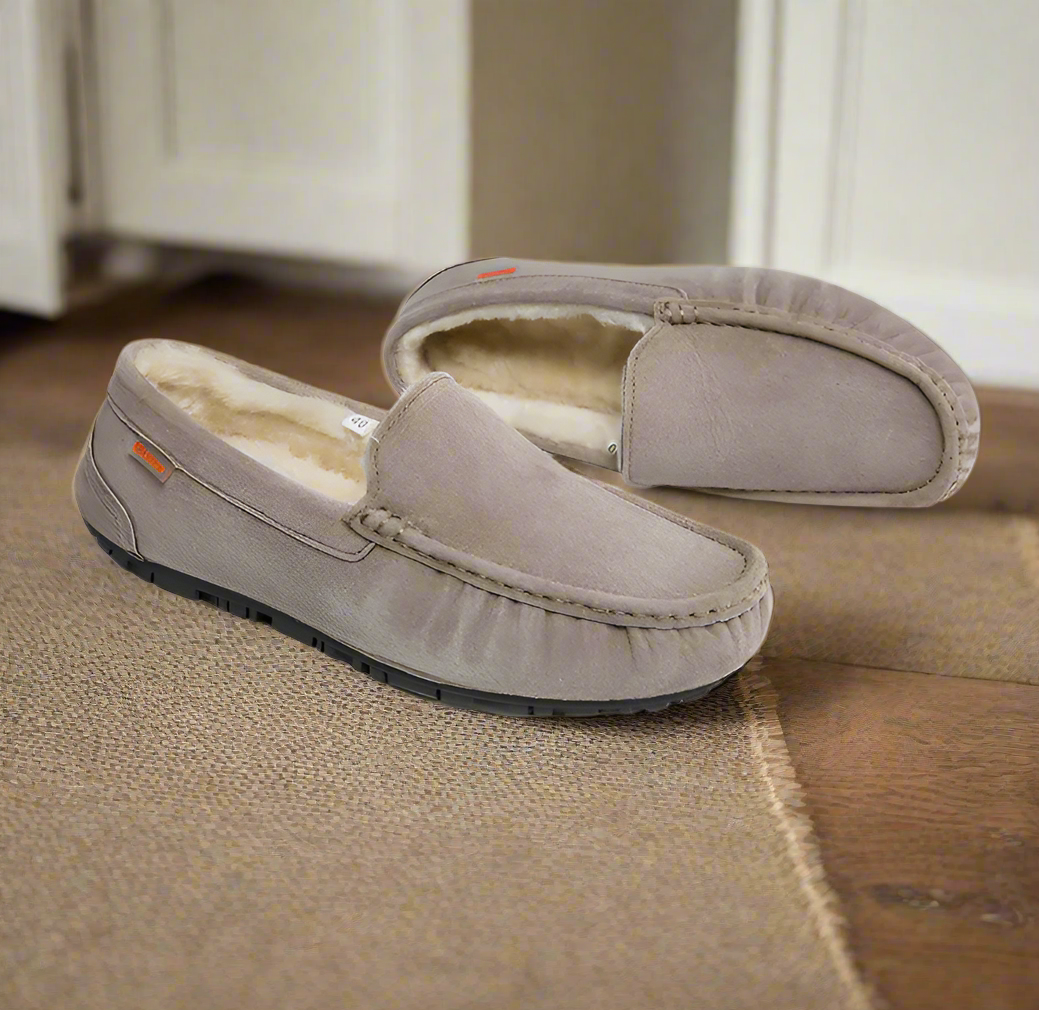 Warme Joris herenpantoffels, comfortabel voor thuis, met antislipzool.