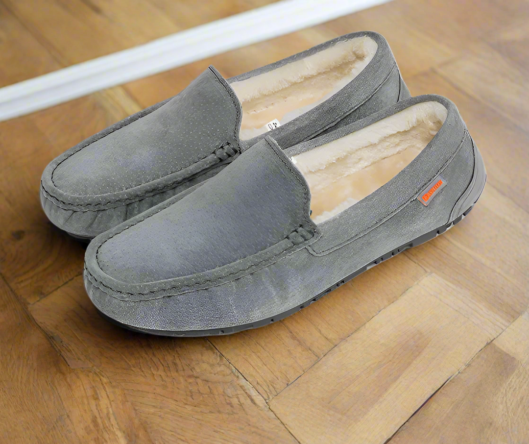 Zachte en warme binnenschoenen Joris voor heren, perfect voor ontspanning thuis, met comfortabele voering.
