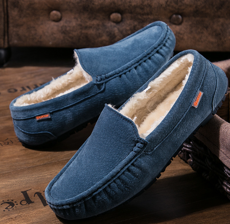 Herenpantoffels Joris: comfortabele, warme en luxe slippers in mocassinstijl, perfect voor thuisgebruik.