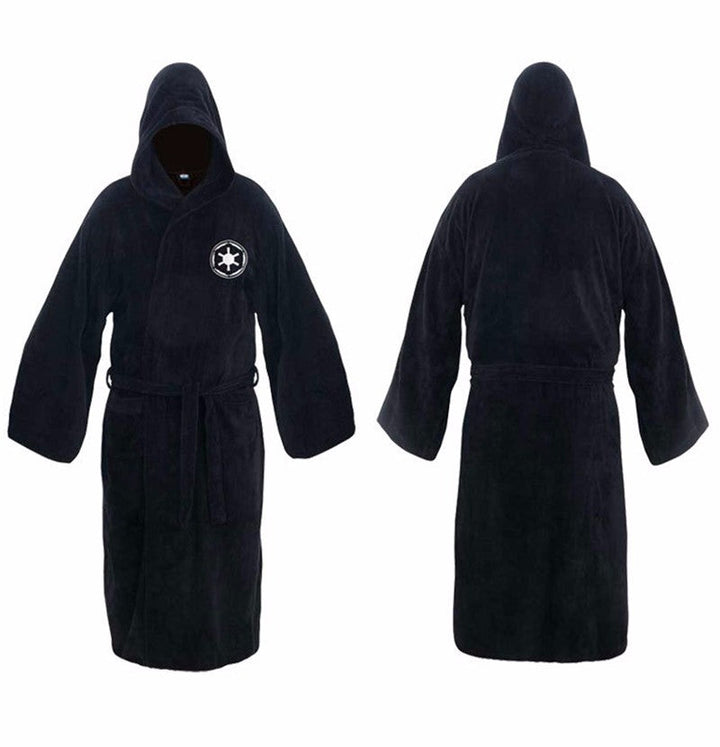 Comfortabele heren flanellen badjas, lang en warm, ideaal als huismantel na een bad of douche.