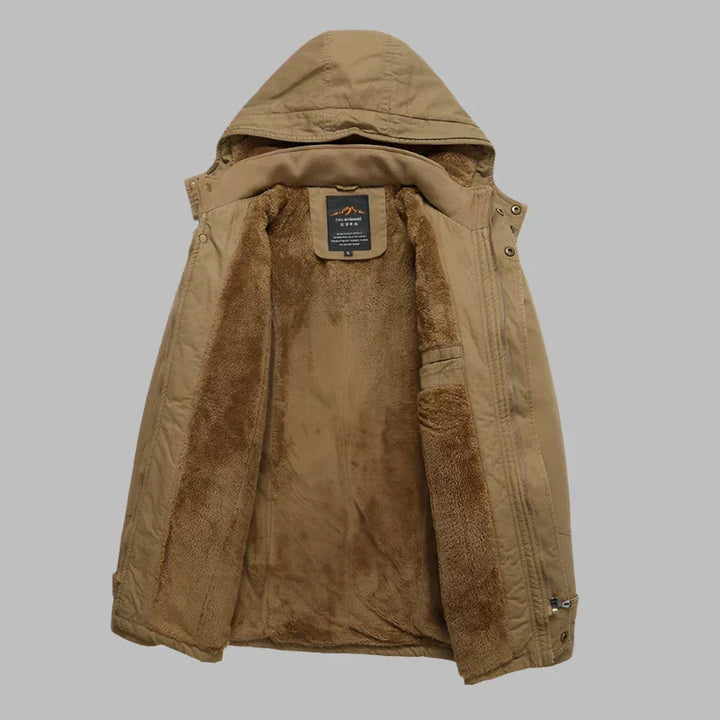 Robuuste 'ArcticShield' heren winterjas, waterdicht en warm met bontkraag; de ideale parka voor herfst en winter.