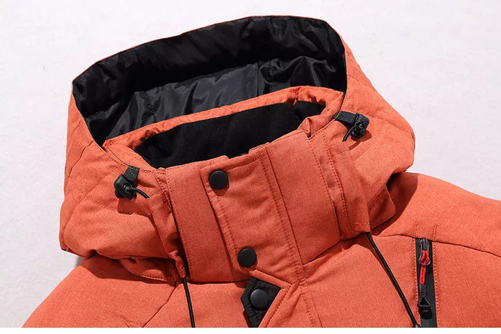 Performance heren skijas, blauw, met thermische eigenschappen. Winddichte sportkleding voor de piste.