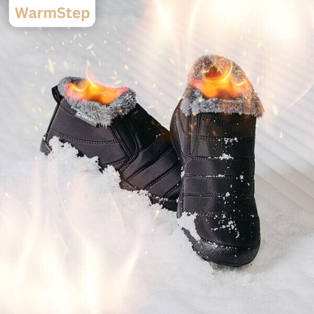 Zijaanzicht WarmStep winterpantoffels; warme en comfortabele gezellige schoenen voor thuis.