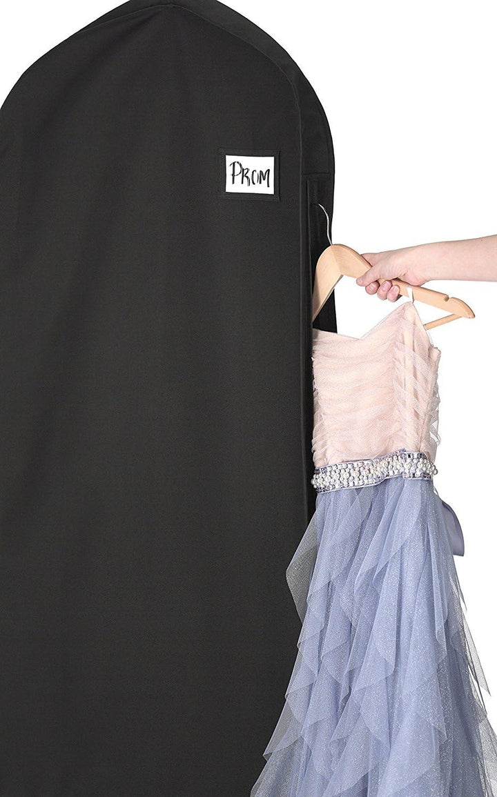 Kreukvrije bescherming voor pakken en jurken in deze duurzame waterafstotende kleding opbergtas met rits.