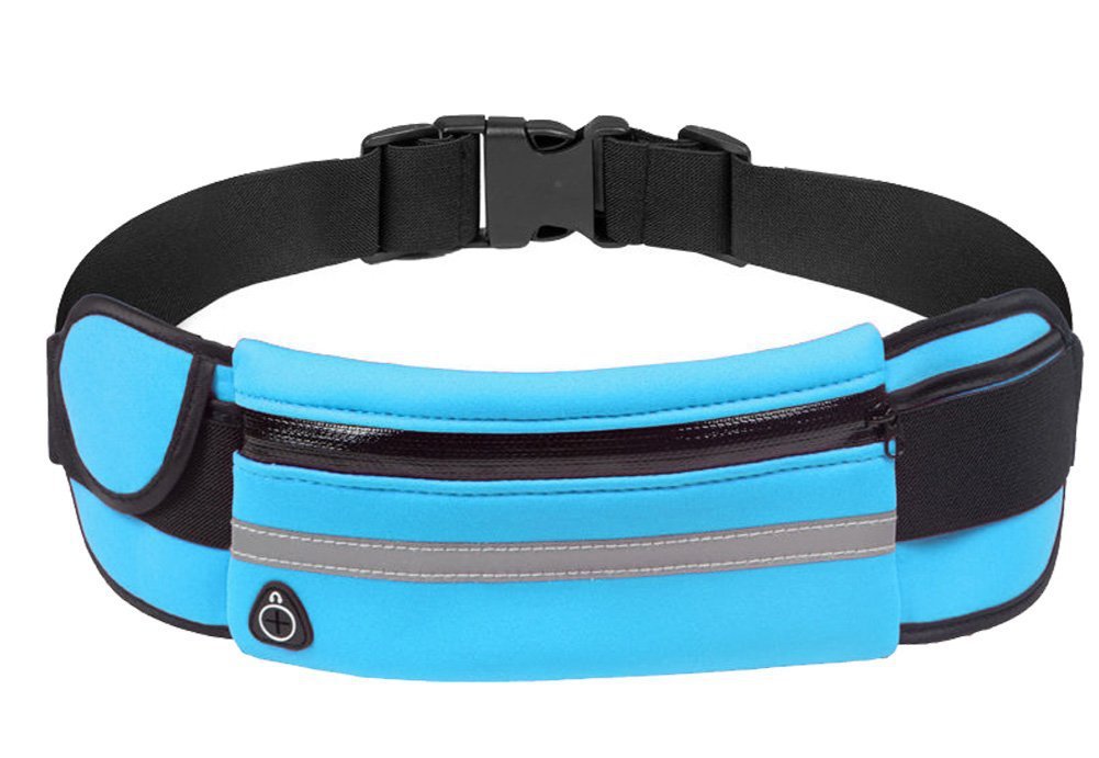 Lichtgewicht waterdicht joggen heuptasje, unisex, met veilige pasvorm en verstelbare band.