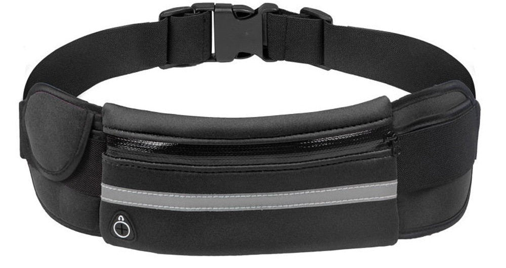 Ren onbezorgd met dit waterdichte hardloop heuptasje, unisex, voor telefoon, sleutels en meer.