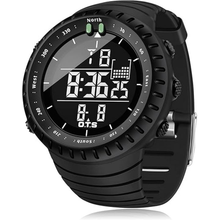 Tactisch waterdicht herenhorloge Henry, digitaal en robuust, perfect voor outdoor sporten en dagelijks gebruik.