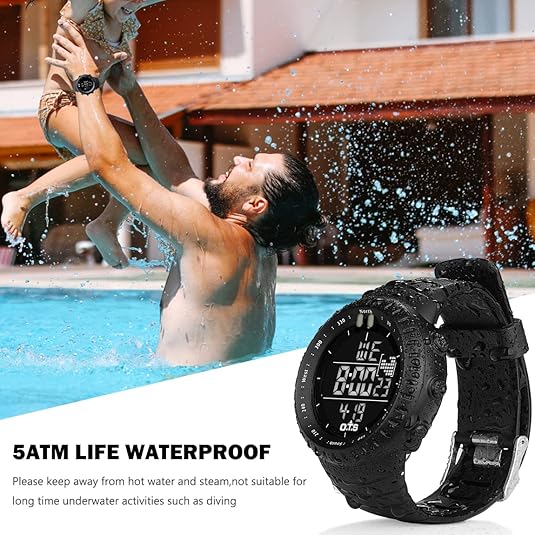 Het Henry sporthorloge: waterdicht, schokbestendig, digitaal display, alarm, stopwatch. Voor de actieve heer.