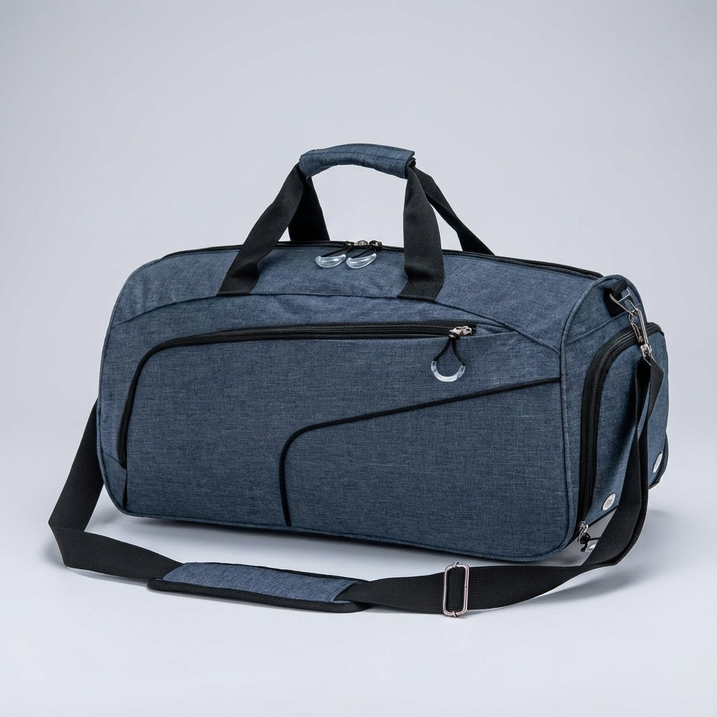 Unisex waterdichte duffel reistas met natvak en ventilatie, perfect voor sportkleding na training.