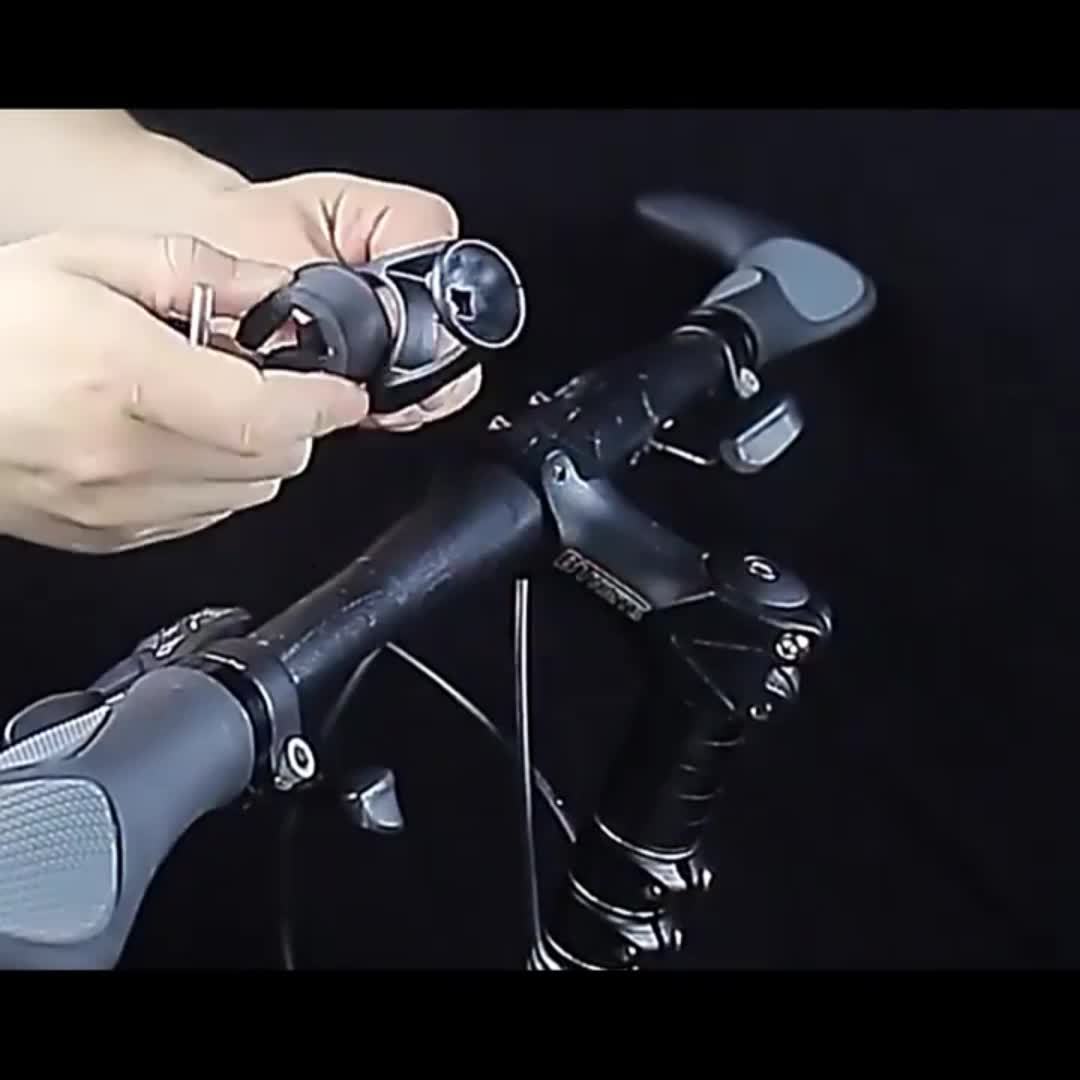 Compacte waterdichte telefoonhouder voor fiets & motor, 360 graden draaibaar, essentieel navigatie accessoire.
