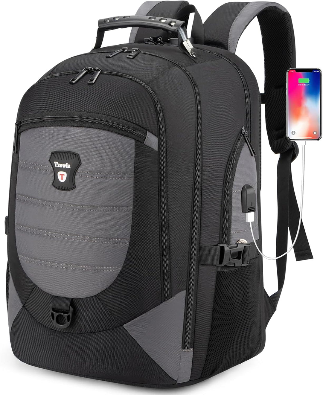 Praktische rugzak voor 17.3" laptop, waterdicht, anti-diefstal en met handige USB-oplaadfunctie.
