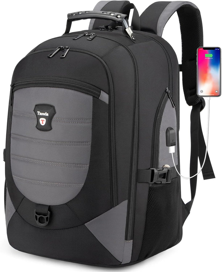 Praktische rugzak voor 17.3" laptop, waterdicht, anti-diefstal en met handige USB-oplaadfunctie.