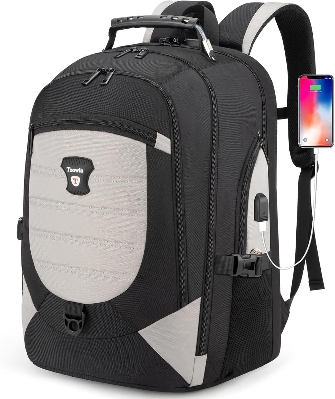 Grote capaciteit laptop rugzak (17.3"), waterbestendig, anti-diefstal design voor zorgeloos reizen en pendelen.