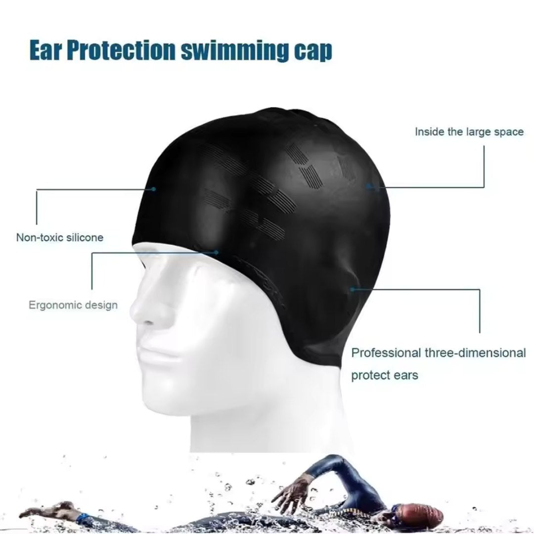 Flexibele en comfortabele zwemcap voor lang haar, waterdicht en chloorbestendig. Essentieel zwemaccessoire.