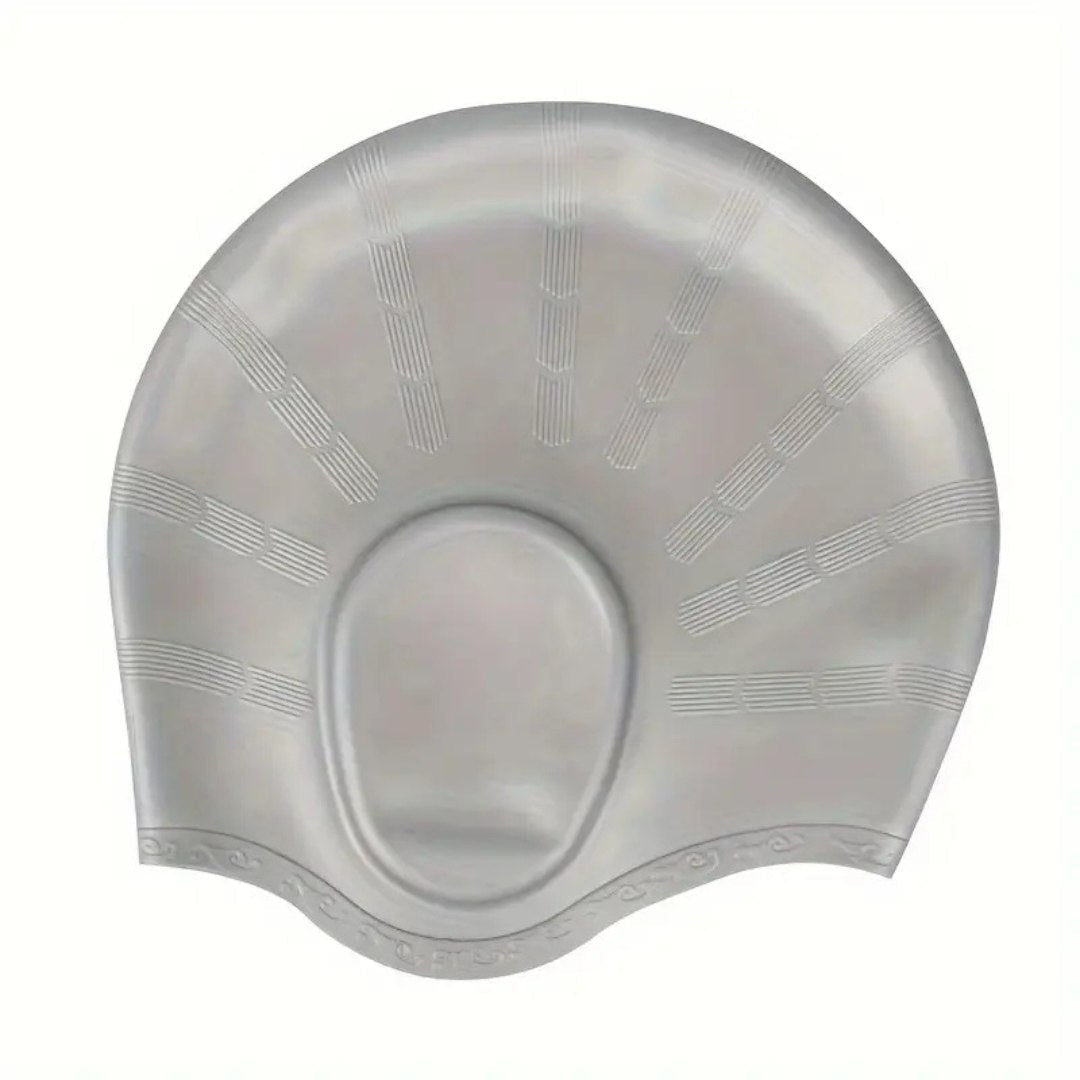 Chloorbestendige en flexibele zwemcap met oorbescherming, duurzaam en waterdicht voor frequent zwemmen.