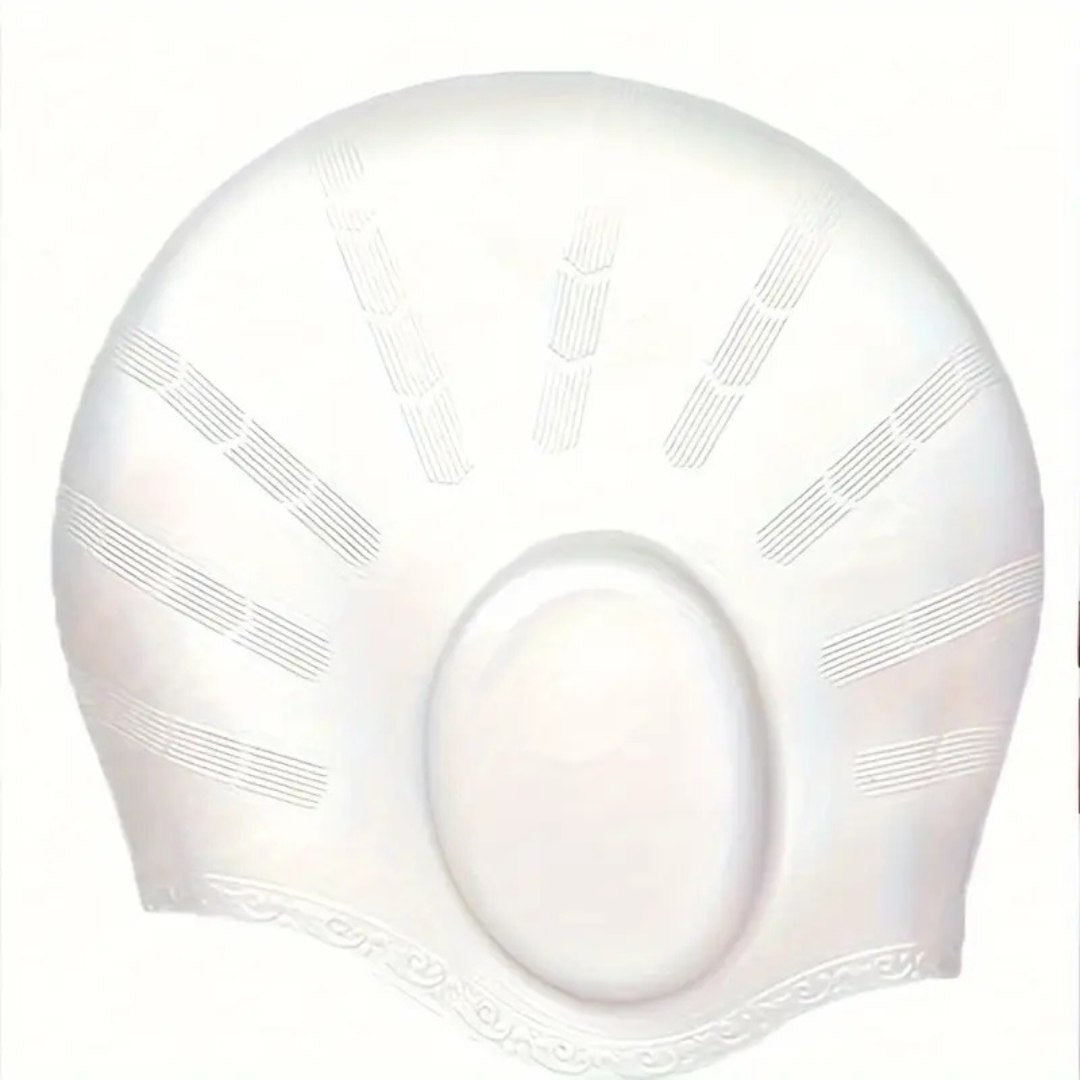 Zwem comfortabel met deze waterdichte zwemcap. Oorbescherming en ruimte voor lang haar. Chloorbestendig design.