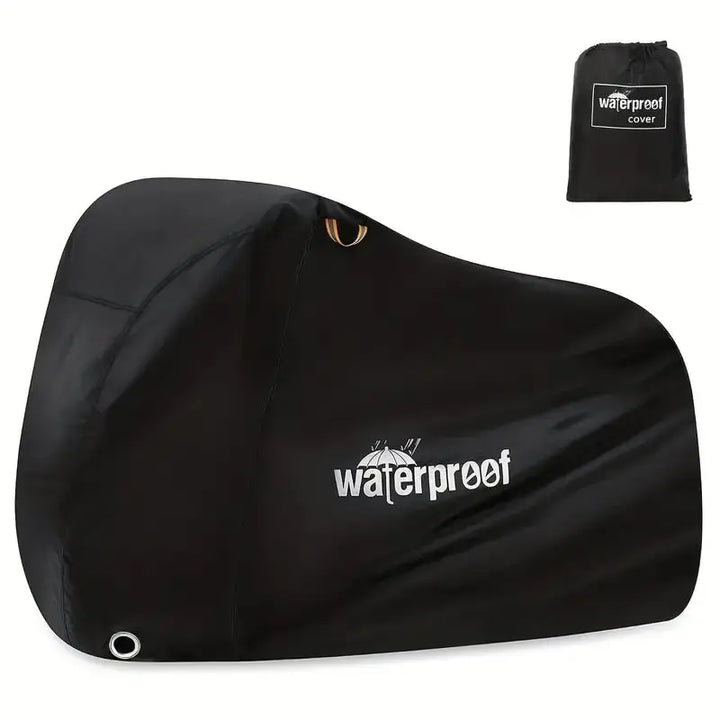 "Waterdichte fietshoes met polyester en PVC, beschermt tegen regen en zon. Ideaal voor fiets of e-bike."