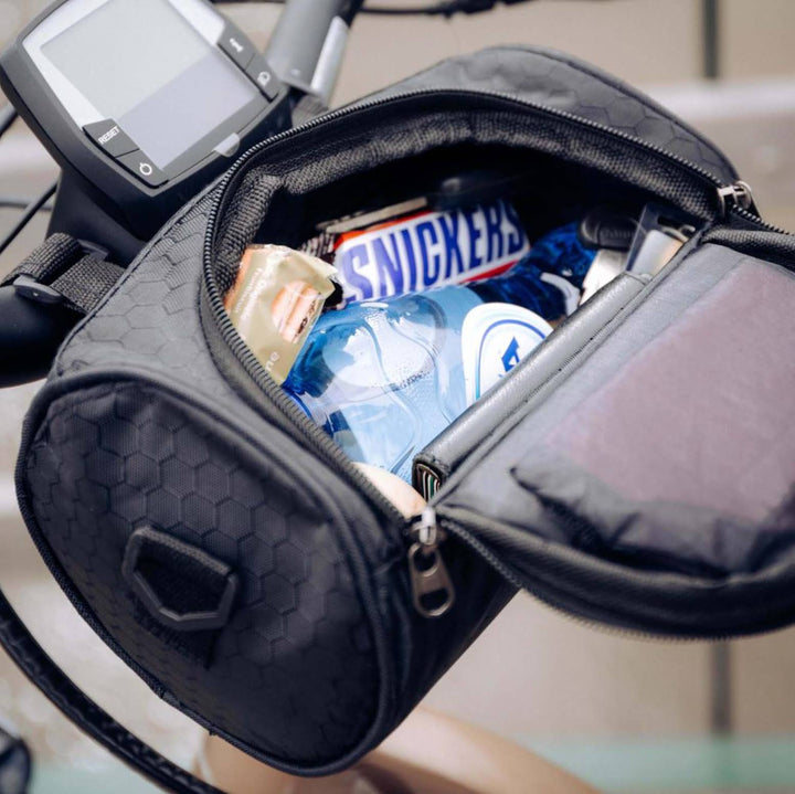 Waterdichte fietstas met telefoonvenster voor stuur. GPS navigatie & opbergen, ideaal fietsaccessoire.