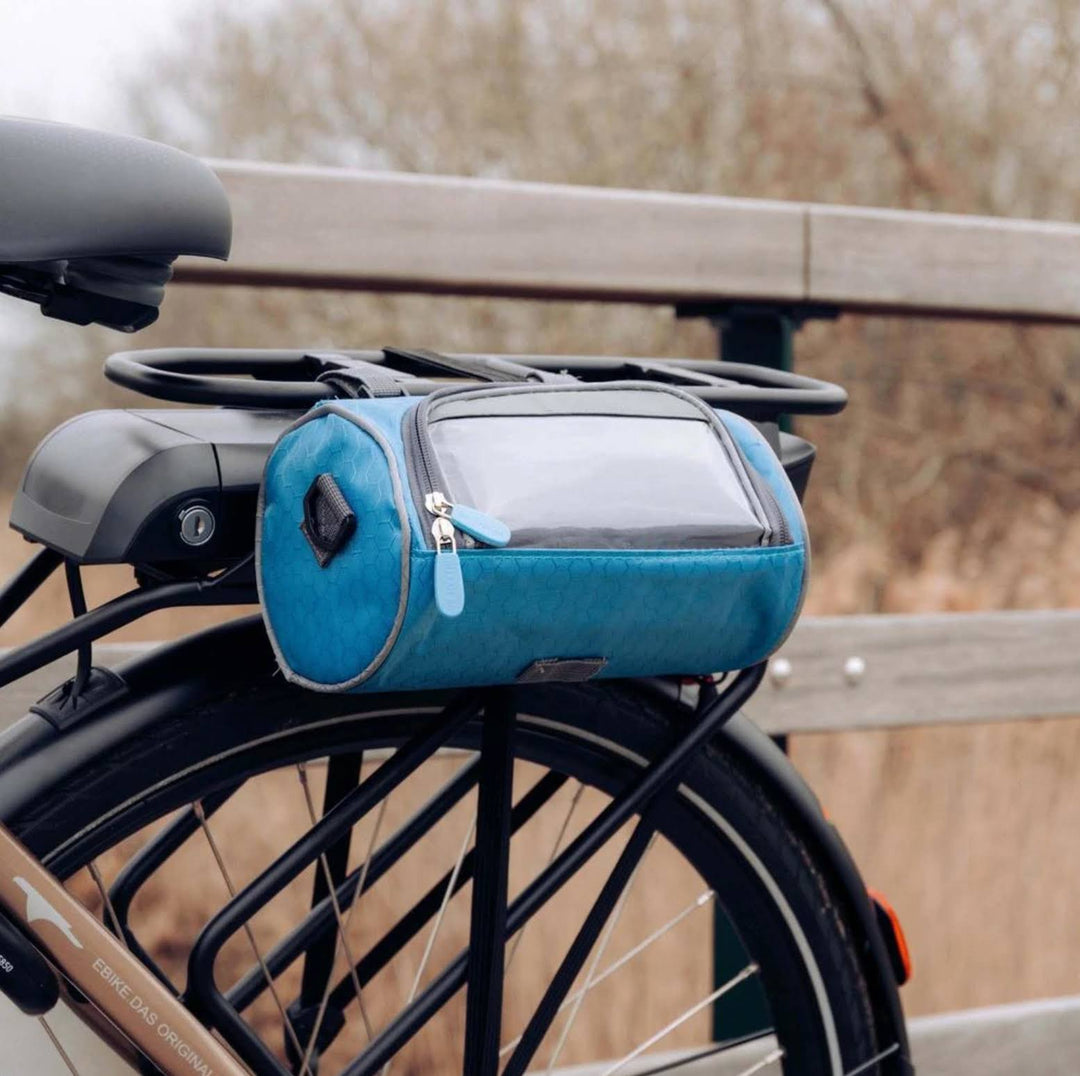 Universele waterdichte fietstas beschermt telefoon tegen regen en opslag, perfect voor fietstochten.