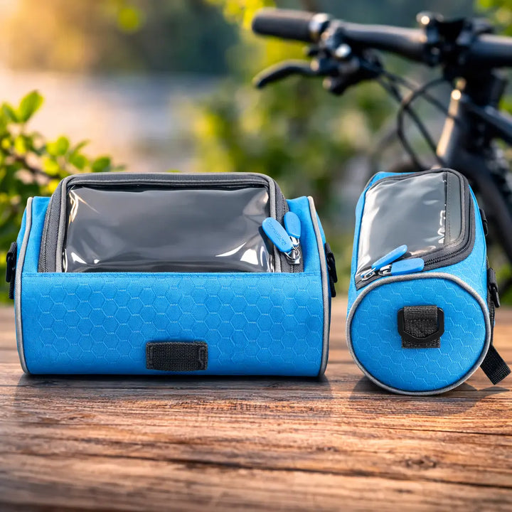 Fietsaccessoire: waterdichte stuurtas met touchscreen voor optimale en veilige fietsnavigatie.