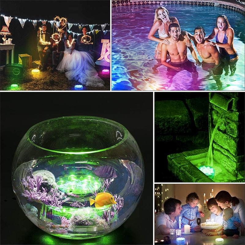 LED onderwaterlamp waterdicht. Perfect als vijverlamp of zwembadverlichting met handige afstandsbediening.