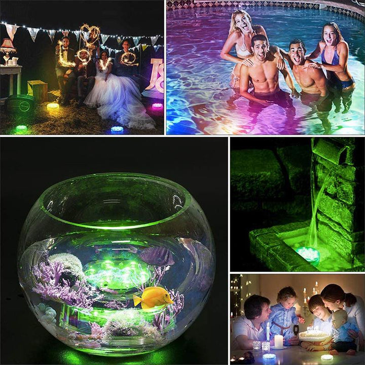 LED onderwaterlamp waterdicht. Perfect als vijverlamp of zwembadverlichting met handige afstandsbediening.