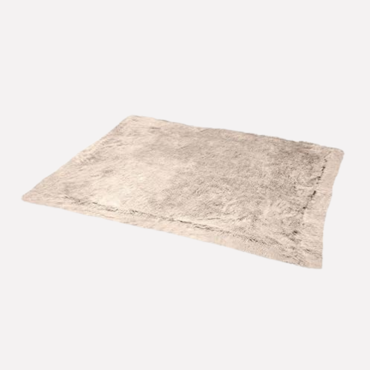 Waterdichte XL huisdierdeken voor honden & katten, taupe nepbont. Beschermt meubels, comfortabel & wasbaar.