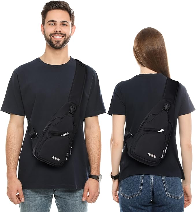 WaveSling waterdichte slingbag gedragen, toont comfort en functionaliteit voor onderweg.