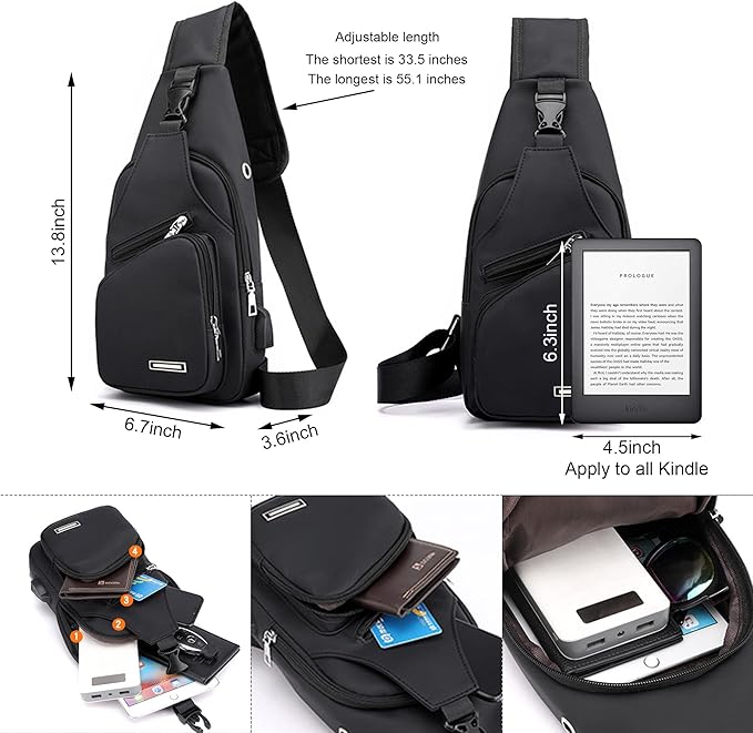 Georganiseerd interieur WaveSling slingbag, slimme vakken in deze waterdichte, compacte schoudertas.