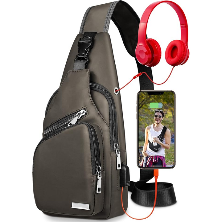 Stijlvolle WaveSling slingbag, moderne waterdichte schoudertas voor een trendy, actieve levensstijl.