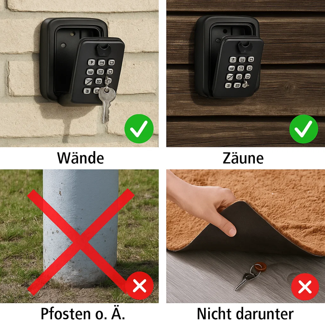 High-security sleutelkluis voor buiten; beschermt uw waardevolle sleutels effectief tegen diefstal.