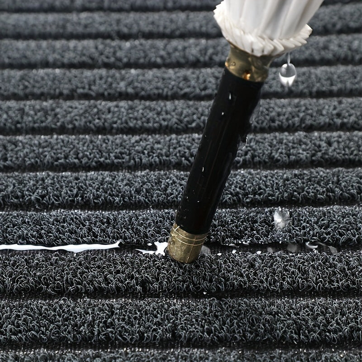 Antislip schoonloopmat in neutrale kleur geschikt voor zowel binnen als buiten