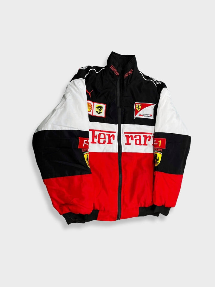Casual draagbare retro kleding jas voor een stoere autosport look