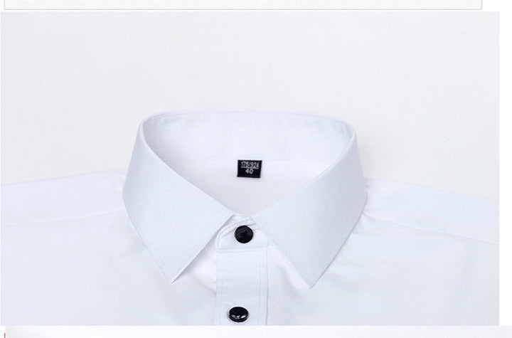 Elegant wit heren overhemd, strijkvrij en gemakkelijk te onderhouden, voor een onberispelijke zakelijke look.