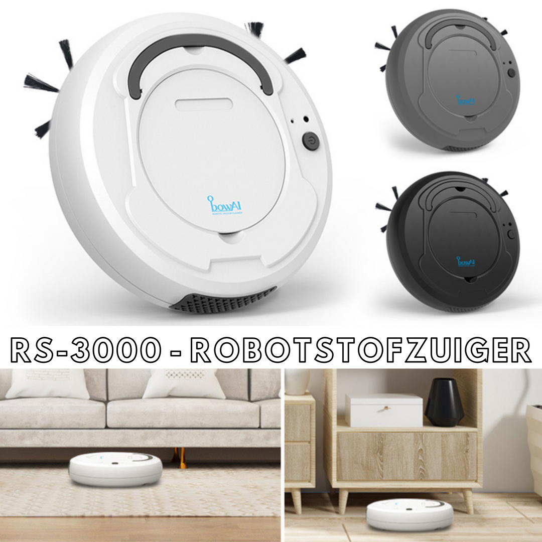 Grijze robotstofzuiger aan het dweilen. Automatische dweilrobot voor schone vloeren zonder moeite.