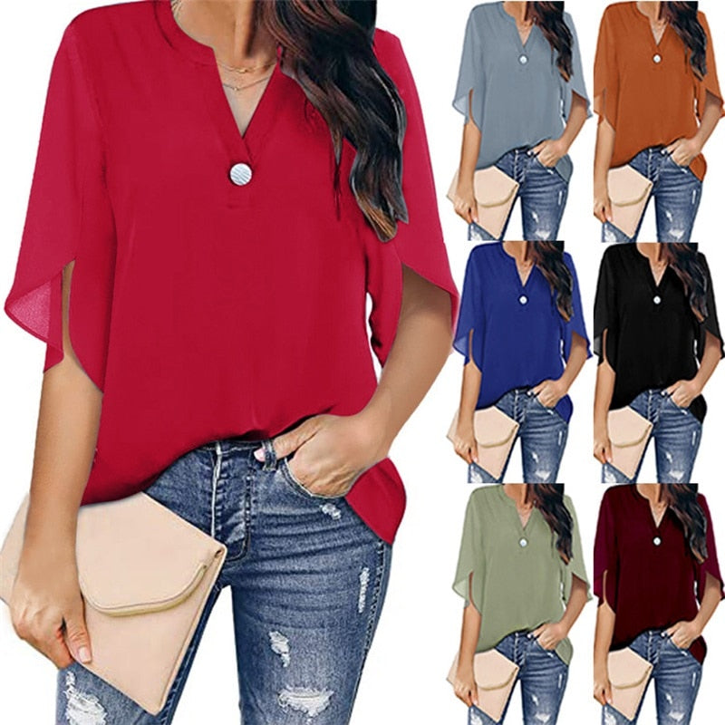 Witte AstridTop damesblouse: Moderne, elegante blouse met lange mouwen & losvallend model. Perfect voor comfort en stijl.