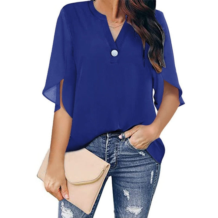 Elegante AstridTop damesblouse: Veelzijdige top voor zakelijke kleding of chique casual look, verkrijgbaar in diverse kleuren.