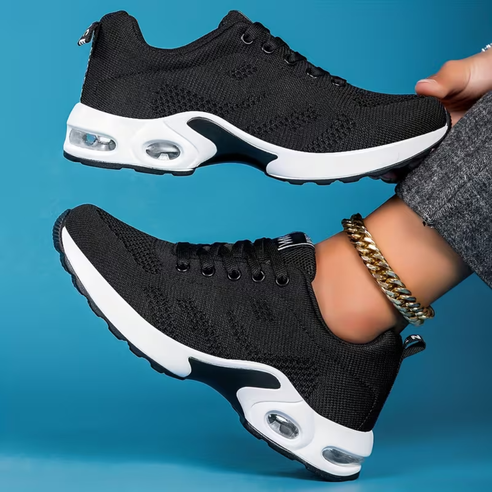 Trendy roze dames comfort sneakers met luchtkussen technologie en lichtgewicht design, perfect voor casual gebruik.