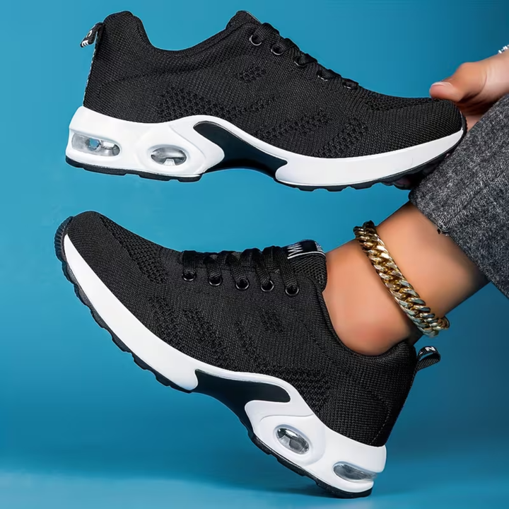 Trendy roze dames comfort sneakers met luchtkussen technologie en lichtgewicht design, perfect voor casual gebruik.