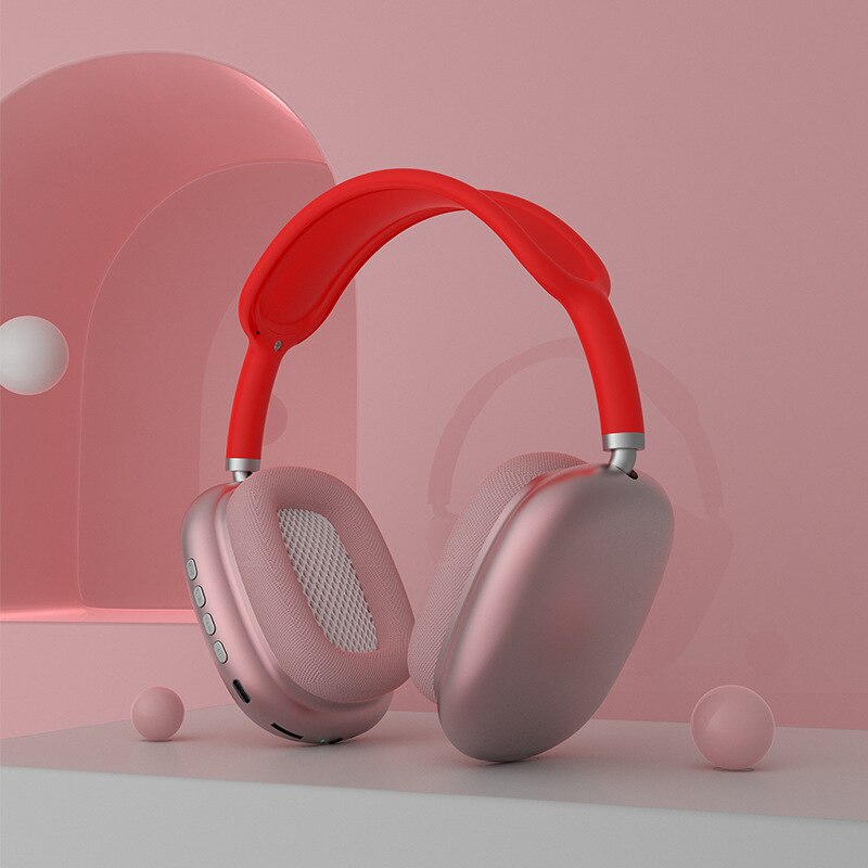 Blauwe draadloze over-ear koptelefoon, toont zachte oorkussens voor comfort en helder geluid.