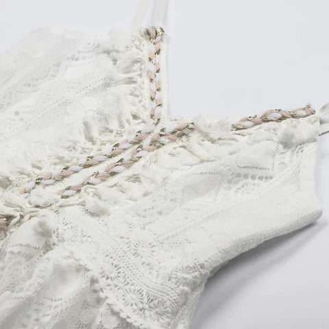 Chique witte dames maxi jurk, elegant en luchtig, ideaal voor zomerse dagen.