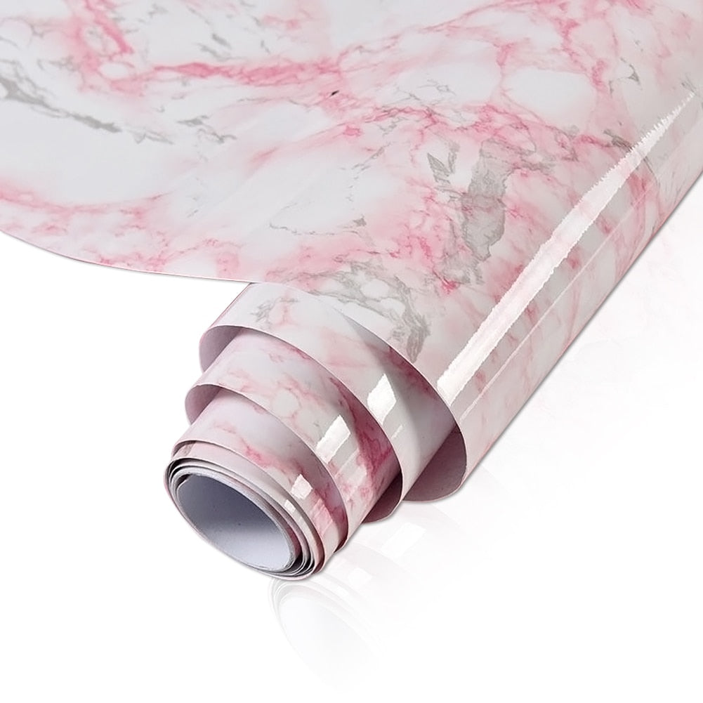 Trendy marmerfolie voor een luxe uitstraling. Zelfklevend, waterdicht en oliebestendig, veelzijdig inzetbaar.