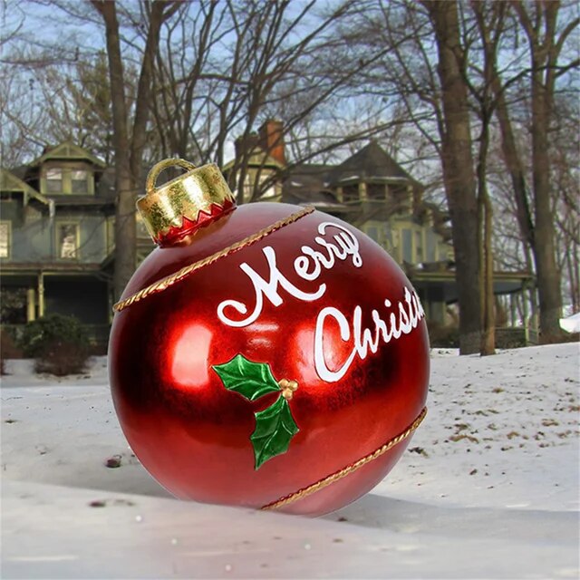 Feestelijke XL kerstdecoratie ballen, weerbestendig en onbreekbaar, voor een magische kerstsfeer.