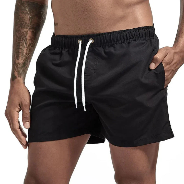 Zwarte heren zwemshort met comfortabele pasvorm