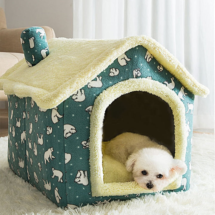 Warm, zacht pluche huisdierbed voor honden, katten en kleine dieren. Comfortabel en makkelijk wasbaar.