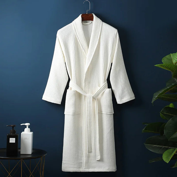 Luxe badjas van zacht katoen, geschikt voor dames en heren, voor ultiem relaxcomfort.