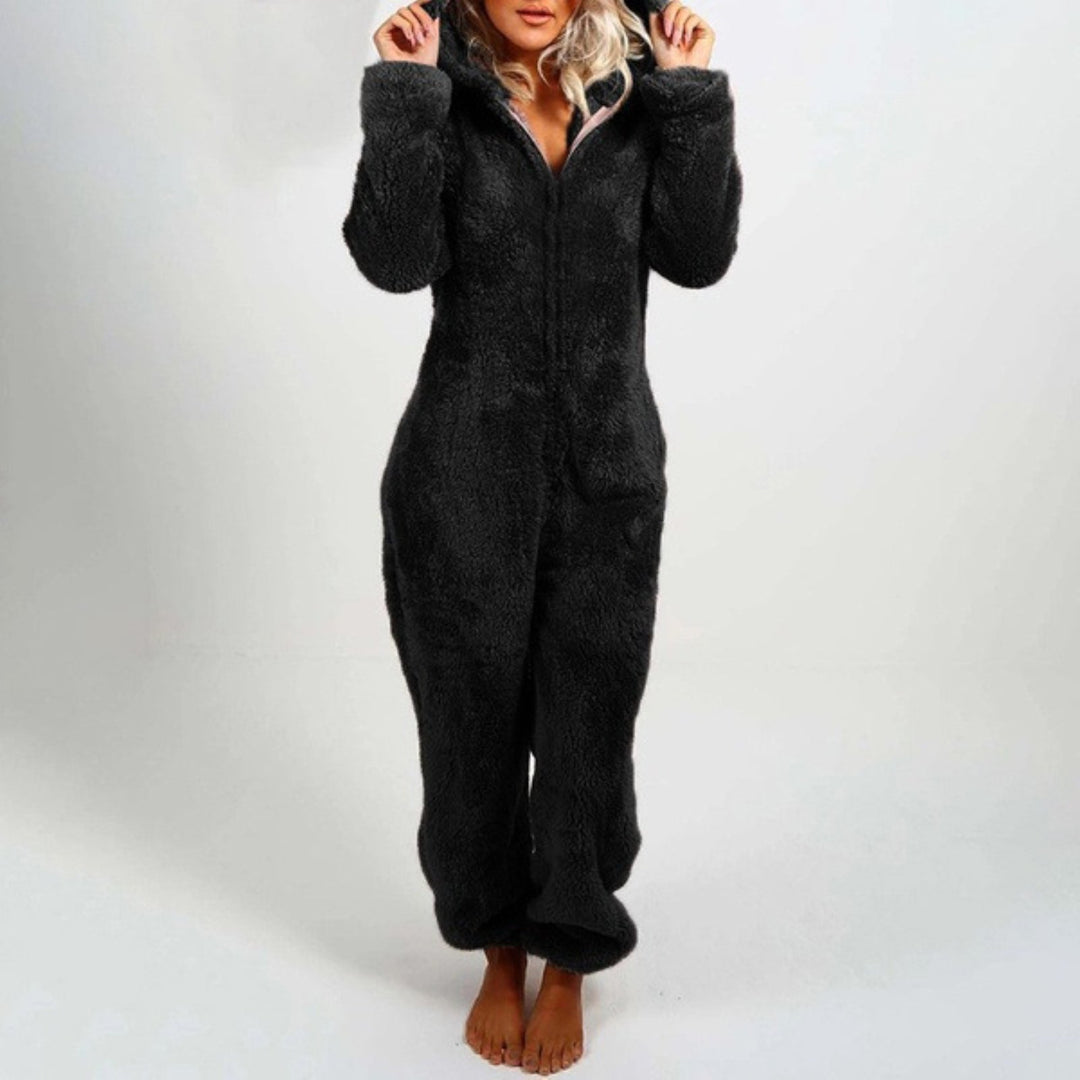 Comfortabele Harper dames onesie van zacht pluche, ideaal als stijlvol huispak of relaxte pyjama.