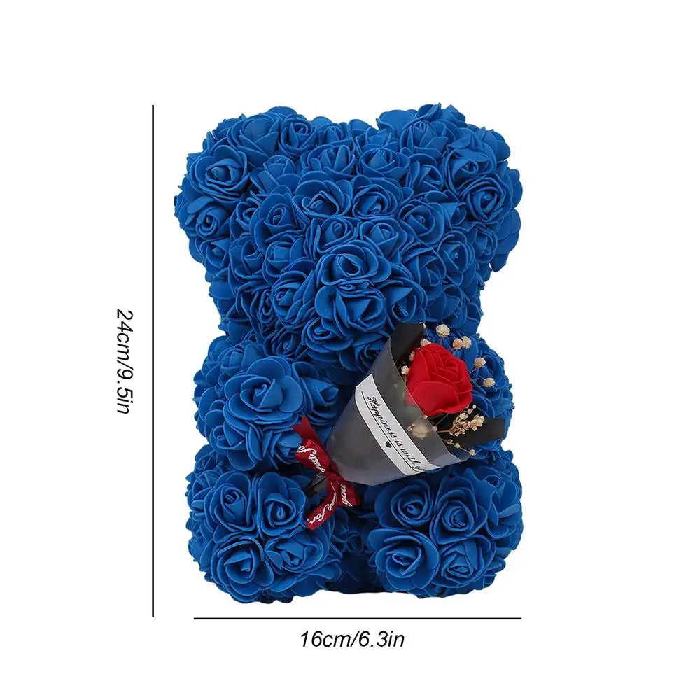 Knuffelbare teddybeer met bloem voor speciale momenten; het ultieme liefdesgeschenk voor haar of hem.