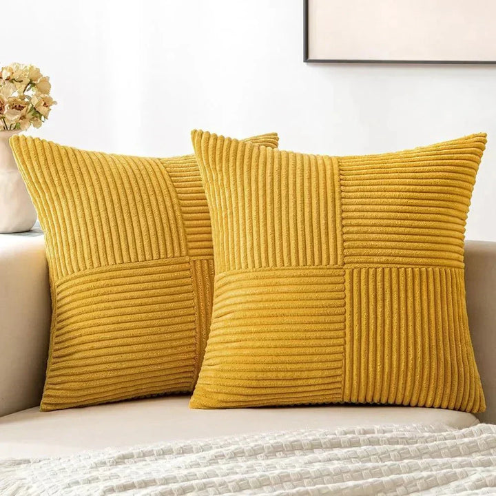 Modern ribfluwelen sierkussen voor bank, voegt een warme en zachte touch toe aan woonkamerdecoratie.
